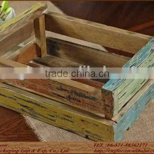 Colored Milk Wooden Crate Multi Color 12in x 17in thumbnail-3