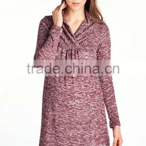 Fancy Women Clothing Wholesale Pregnant Clothes Sweater Knit Maternity Long Sleeve Tunic Top Latest Color Combination Sweater thumbnail-4