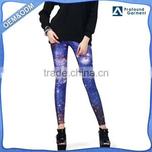 High Quality Galaxy Sublimation Leggings Women Custom Printed Leggings Wholesale Factory Price thumbnail-1