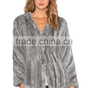Winter High Quality Custom Rabbit Fur Coats Girls OEM Service thumbnail-1