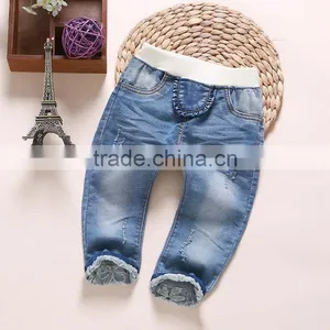 Cheap Wholesale Winter Thick Warm Kids Denim Jeans Pants New Style Kids Girls Jeans Pants thumbnail-1