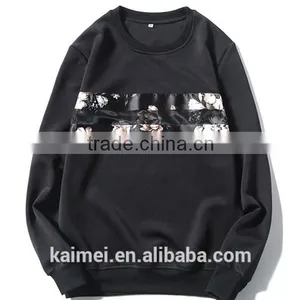 Eco-friendly Quick Dry Hot Design Factory Produced Best-selling High Quality Pocket Sweatshirt no Hood CVC(80/20) thumbnail-3