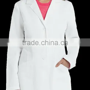 New High Quality Hospital Uniforms Unisex White Long Sleeve Lab Coat thumbnail-6