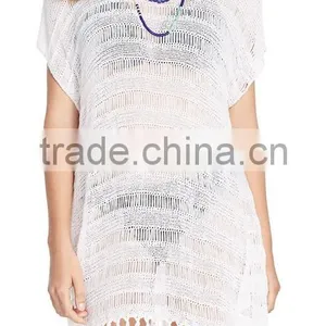 EY0011A Cutting for Ladies Blouse Knit Short Sleeve Beach Lady Blouse thumbnail-2