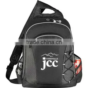 Summit TSA 15" Computer Sling Backpack - Laptop-only Section Unfolds Lying Flat on X-ray Belt and Comes With Your Logo. thumbnail-1