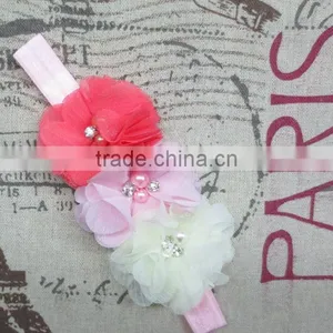 Multi Types Girl Baby Flower Headband Wholesale, Glitter Pearl Headbands Elastic thumbnail-4