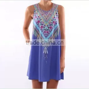Walson S62534A Professional New Fashion Women Clothing Printed Sexy Summer Dress thumbnail-2