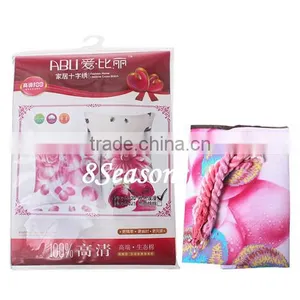 Wholesale Flower Pattern Square Throw Pillow Chinese Cotton Cross Stitch thumbnail-2