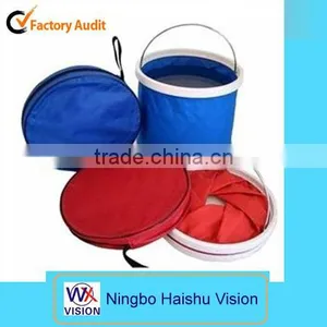 Outdoor Camping Folding Collapsible Bucket Barrel-11L-Zipper Bag thumbnail-1