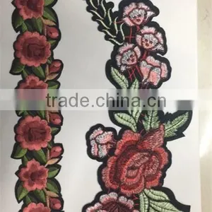 Custom Clothing Applique Embroidery Badges 3d Flowers Patches for Garments thumbnail-2