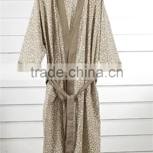 Wholesale 100 Cotton Cheap Spa Sauna Hotel Kimono Robe thumbnail-3