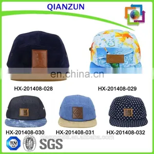 Custom Leather Patch Label 5 Panel/ 5-panel Camper Hat thumbnail-1