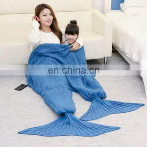 Women Acrylic Sleeping Bag Children Mermaid Tail Blanket thumbnail-3