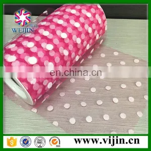 Nylon Flocking Dots Tulle Mesh for Flower Wrapping,party Decoration thumbnail-1