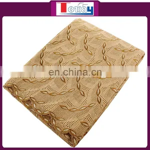 Popular African Textile ,embrodery Lace Fabric With Stones thumbnail-1