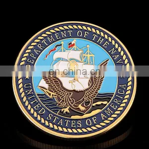 Custom Best Selling Gold Plated Color Filled in American Style Coin thumbnail-6