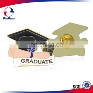 Promotion Graduation Cap Lapel Pin With Gold Plating thumbnail-1