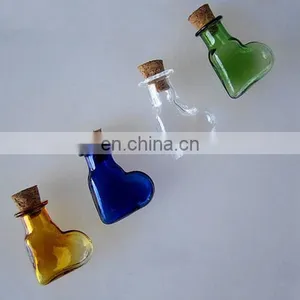2ml Oblique Heart-shaped Perfume Glass Bottle With Cork thumbnail-1