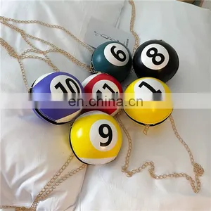 Textured Mini Bag Chain Bag Shoulder Funny Small Round Coin Purse Cute Trendy Messenger Bag thumbnail-1