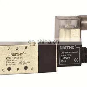 STNC Solenoid Valve TG2521-08 AC220V 3 Position 5 Way Control Valve thumbnail-2