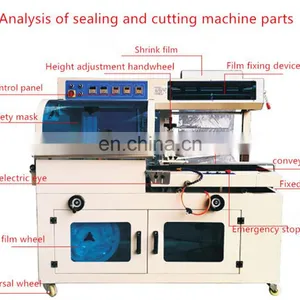L-type Automatic Sealing and Cutting Machine Mask Packaging Machine Express Photo Frame Plastic Sealing Machine Heat Shrinking m thumbnail-4