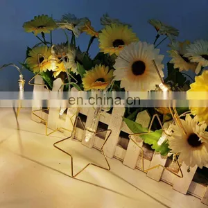 Holiday Decoration Christmas Led Light Metal Star Shaped String Lights Golden Fairy Lights For Home Party Decoration thumbnail-1
