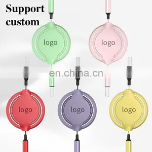 3 In 1 Usb Cable Micro Usb Fast Charging Nylon 1M 2A 2020 New Product Cable Original Factory Wholesale Data Line Cable thumbnail-6