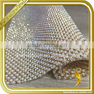 Wholesale Rhinestone Applique Crystal Embellished Trim Mesh FRM-226 thumbnail-1