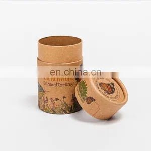 Recycled Eco Friendly Paper Jar With Wax Oil Proof Paper Tube Packaging thumbnail-1