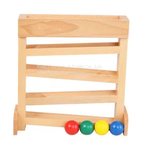 Montessori Ball Tracker Toy Wooden Ball Run Race Roller Block Montessori Kids Wooden Educational Children Toy thumbnail-3