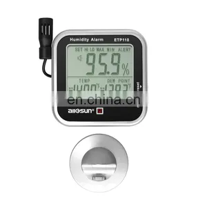 ALLOSUN ETP110A Digital Thermo-Hygrometer With Temperature Alarm & Remote Probe/Humidity Monitor/Dew-Point Meter thumbnail-1