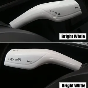 2X Gear Shift Cover ABS Plastic Carbon Fiber for Tesla Model 3 Model Y thumbnail-1