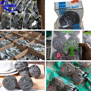 Commercial Stainless Steel Washing Scourer Making Machine 5 Wire 5 Ball Wire Ball Machine thumbnail-3