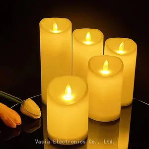 6-Hour Timer LED Flameless Candles, 3-Pack Rechargeable & Dimmable, Ideal for Bedroom/Office thumbnail-3