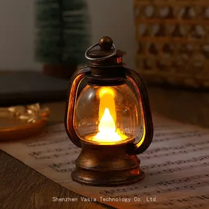 Bulk Retro Oil Lamp Style LED Lanterns Flameless Electronic Candles for Wedding Christmas Halloween Decorative Hanging Lights thumbnail-2