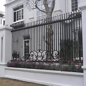 Anti-Rust Wrought Iron Garden Fence, Strong Metal Security Fencing for Villa and Garden, Wholesale thumbnail-2