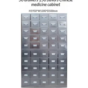 Stainless Steel TCM Cabinet 60 Drawer — for Tropical Pharmacy Herbal Storage | Won't Swell thumbnail-1