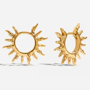Trendy Water Drop Vacuum Earrings in High-Quality Stainless Steel thumbnail-5
