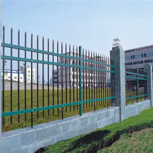 China Supplier Welded Flat Top Aluminum and Wrought Iron Fencing for Gardens thumbnail-1