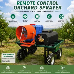 Remote Operated Agricultural Sprayer Vehicle With Air Mist Cannon for Crop Protection and Dust Suppression thumbnail-1
