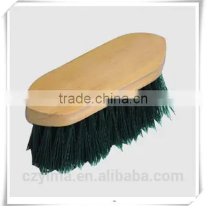 Varnished Wooden Back Horse Dandy Brush With Stiff Bristle thumbnail-1