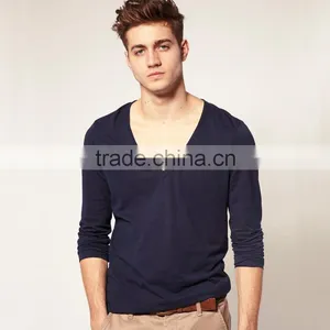 Deep V Neck Men Tshirt thumbnail-3