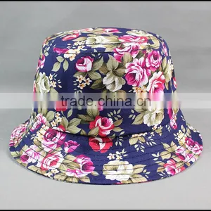 Wholesale 2015 Custom Fashion Short Brim Fabric Dyed Bucket Hat thumbnail-2