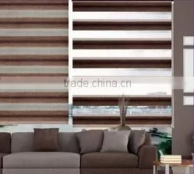 Double Layer 100% Polyester Blackout Fabric and Roller Type Zebra Blinds thumbnail-1