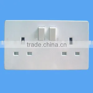 Double 13A Switched Socket Without Neon Indicate thumbnail-2