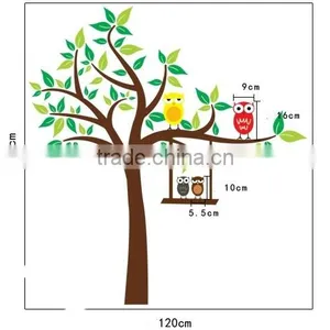 ALFOREVER the Owl Sit on the Tree Wall Sticker,owl Tree Sticker thumbnail-3