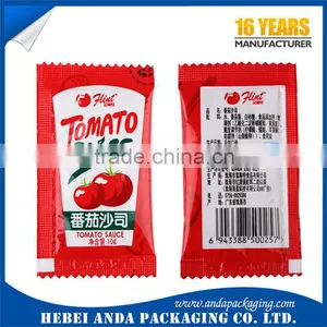 Custom Printed Ketchup Packets Pet/al/pe Ketchup Stand up Pouch Aluminum Material thumbnail-5