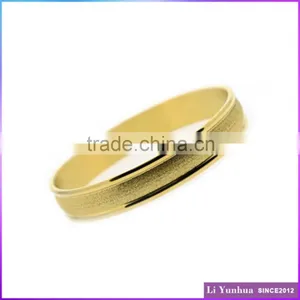 Stainless Steel Bangle Simple Round Gold Plated Diamond Dust Bangle Jewelry thumbnail-1