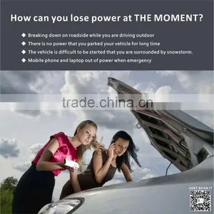 Automobiles Motorcycles Vehicle Emergency Tools 44.4Wh Portable Jump Starter 12000mAh thumbnail-3
