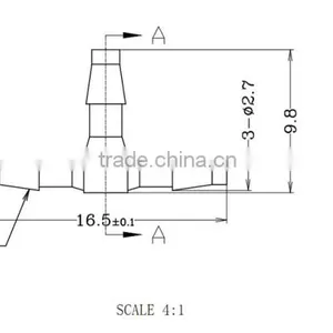 1/16" Tee Plastic Joint Tube Connector thumbnail-2